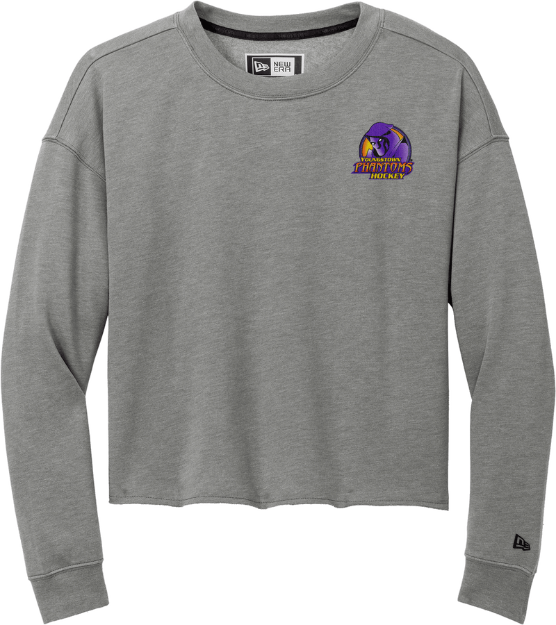 Youngstown Phantoms New Era Ladies Tri-Blend Fleece Crop Crew