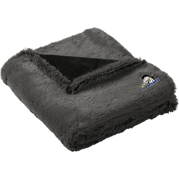 Mid-State Mustangs Faux Fur Blanket