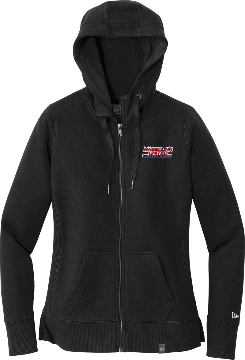 Mass Conn United New Era Ladies French Terry Full-Zip Hoodie