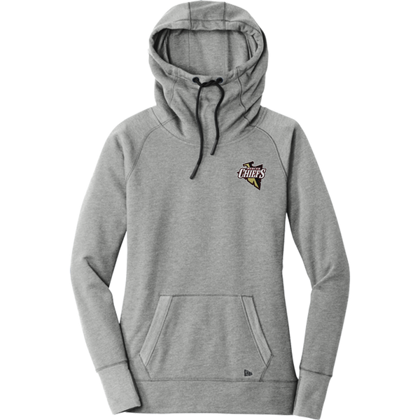 Mercer Chiefs New Era Ladies Tri-Blend Fleece Pullover Hoodie