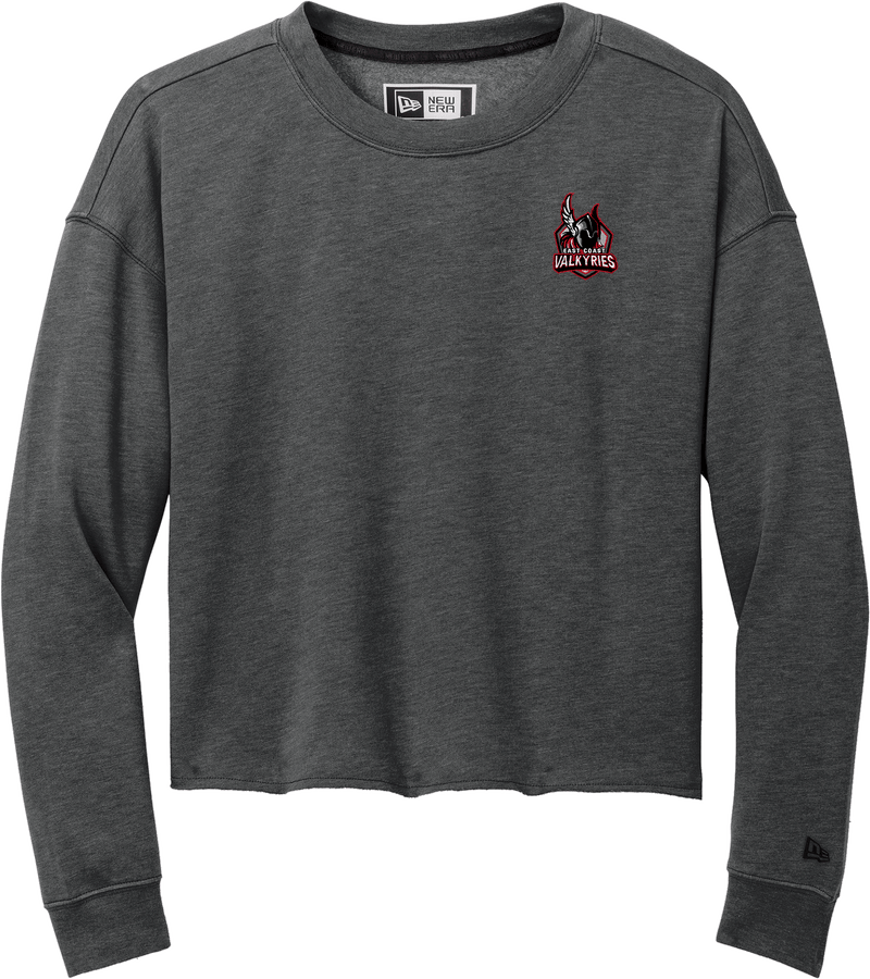 NJ Valkyries New Era Ladies Tri-Blend Fleece Crop Crew