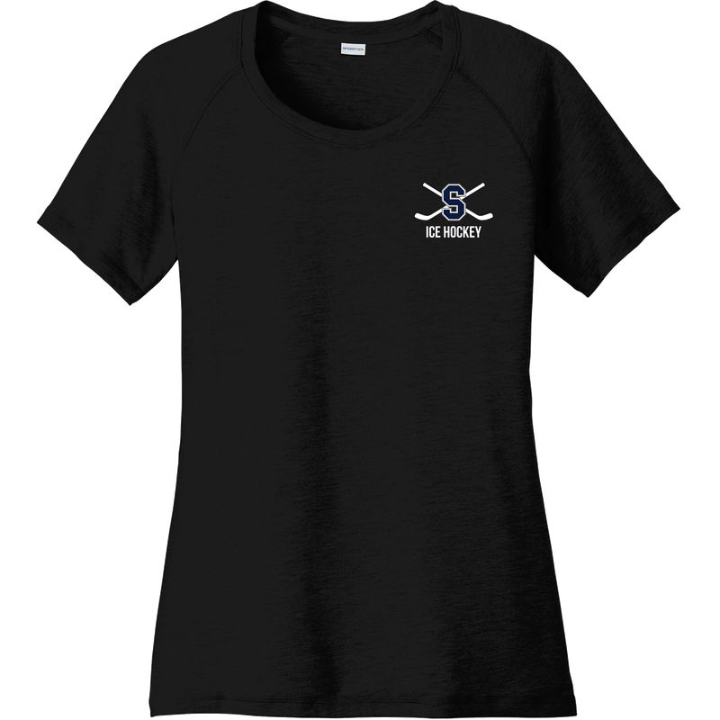 Midd South Hockey Ladies PosiCharge Tri-Blend Wicking Scoop Neck Raglan Tee