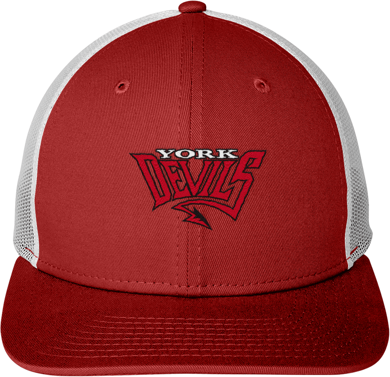 York Devils New Era Snapback Low Profile Trucker Cap