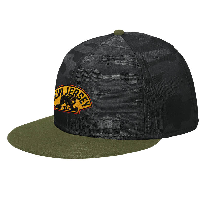 NJ Bears New Era Camo Flat Bill Snapback Cap