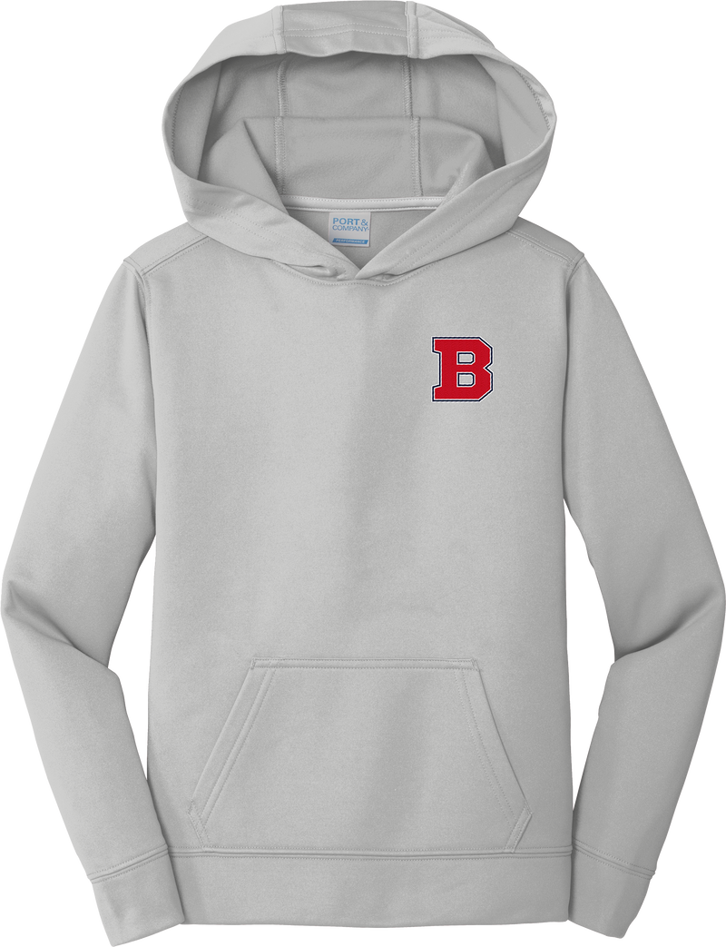 CT Bobcats Youth Performance Fleece Pullover Hooded Sweatshirt