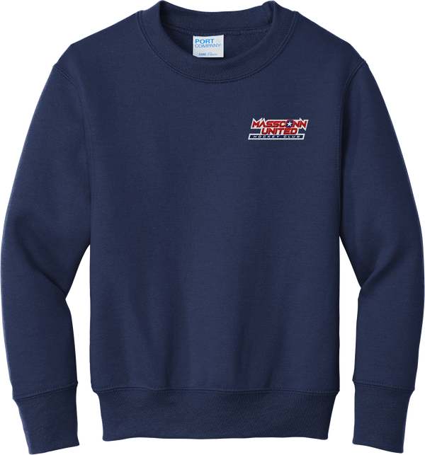 Mass Conn United Youth Core Fleece Crewneck Sweatshirt