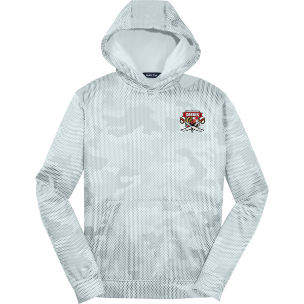 SOMD Sabres Youth Sport-Wick CamoHex Fleece Hooded Pullover