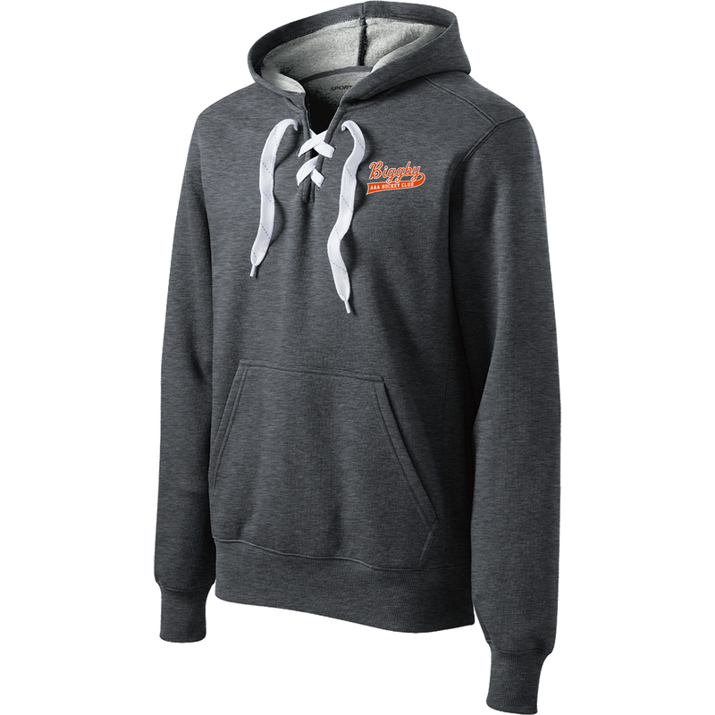 Biggby Coffee AAA Lace Up Pullover Hooded Sweatshirt