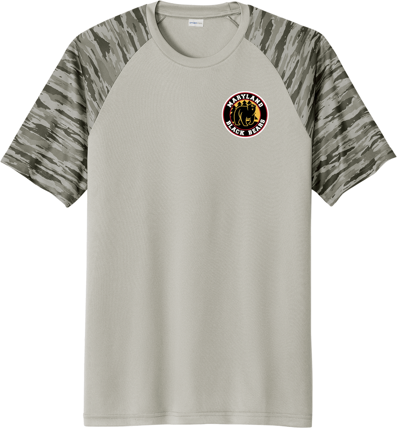 Maryland Black Bears Drift Camo Colorblock Tee