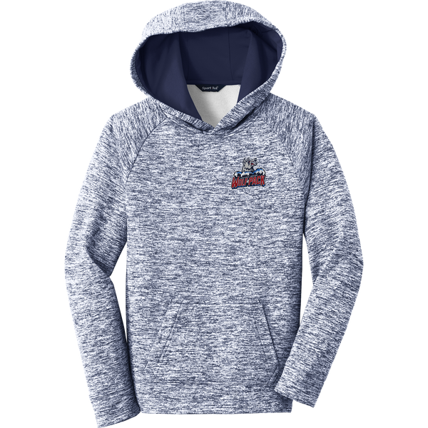 Hartford Jr. Wolfpack Youth PosiCharge Electric Heather Fleece Hooded Pullover