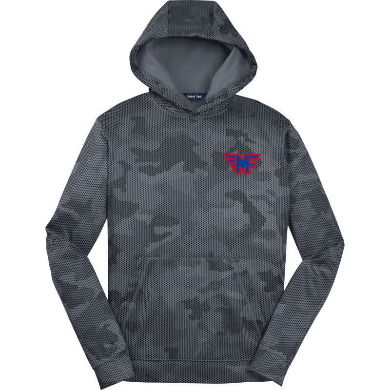 Mid-Fairfield Youth Sport-Wick CamoHex Fleece Hooded Pullover