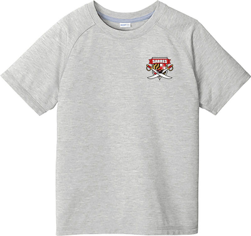 SOMD Sabres Youth PosiCharge  Tri-Blend Wicking Raglan Tee